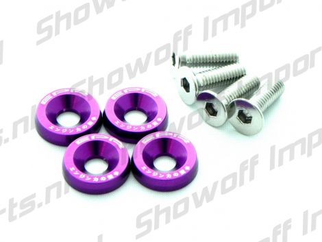 Universal EPR M6x20 Fenders Washers 4x Purple