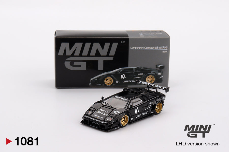 Mini GT - 1/64 Lamborghini Countach BLACK LB-Works 2024