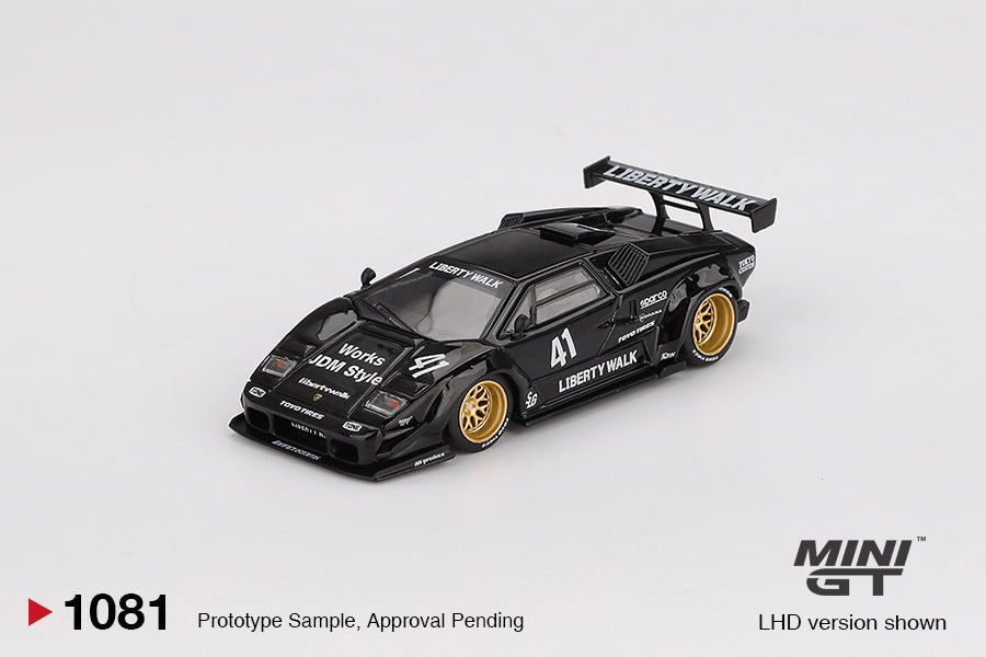 Mini GT - 1/64 Lamborghini Countach BLACK LB-Works 2024