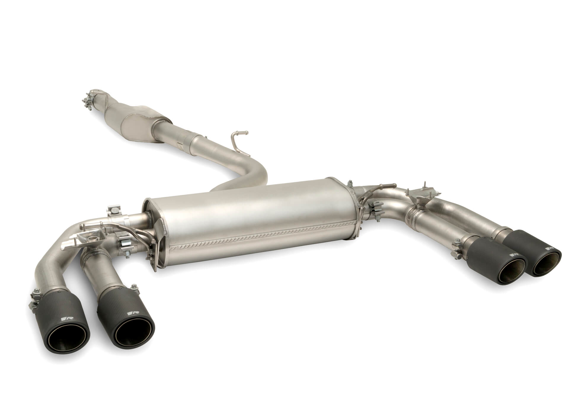 GPF-Back Exhaust System for Cupra Formentor KM VZ Rear Silencer | 4x 98mm Street Race Black Chrome Tips