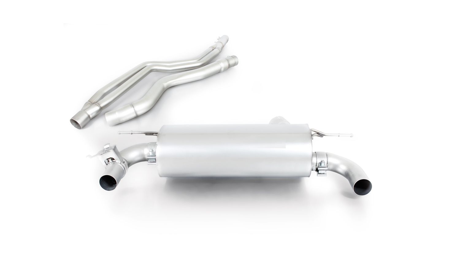 Sport Exhaust Bundle for BMW F30 F31 F32 F33 F36 Resonated | 2x 84mm Carbon Race Tips