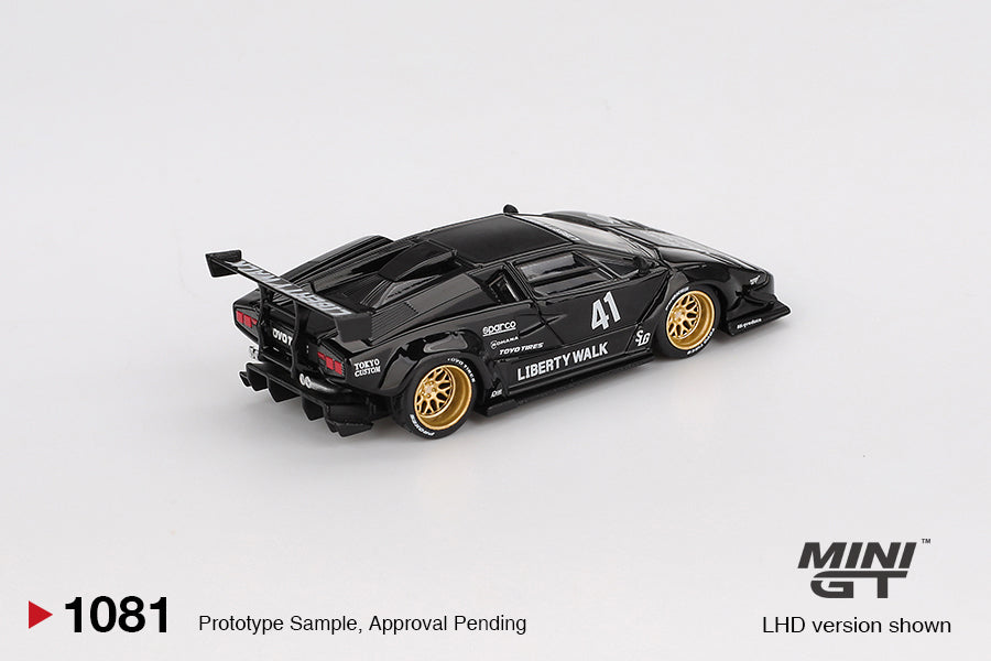 Mini GT - 1/64 Lamborghini Countach BLACK LB-Works 2024