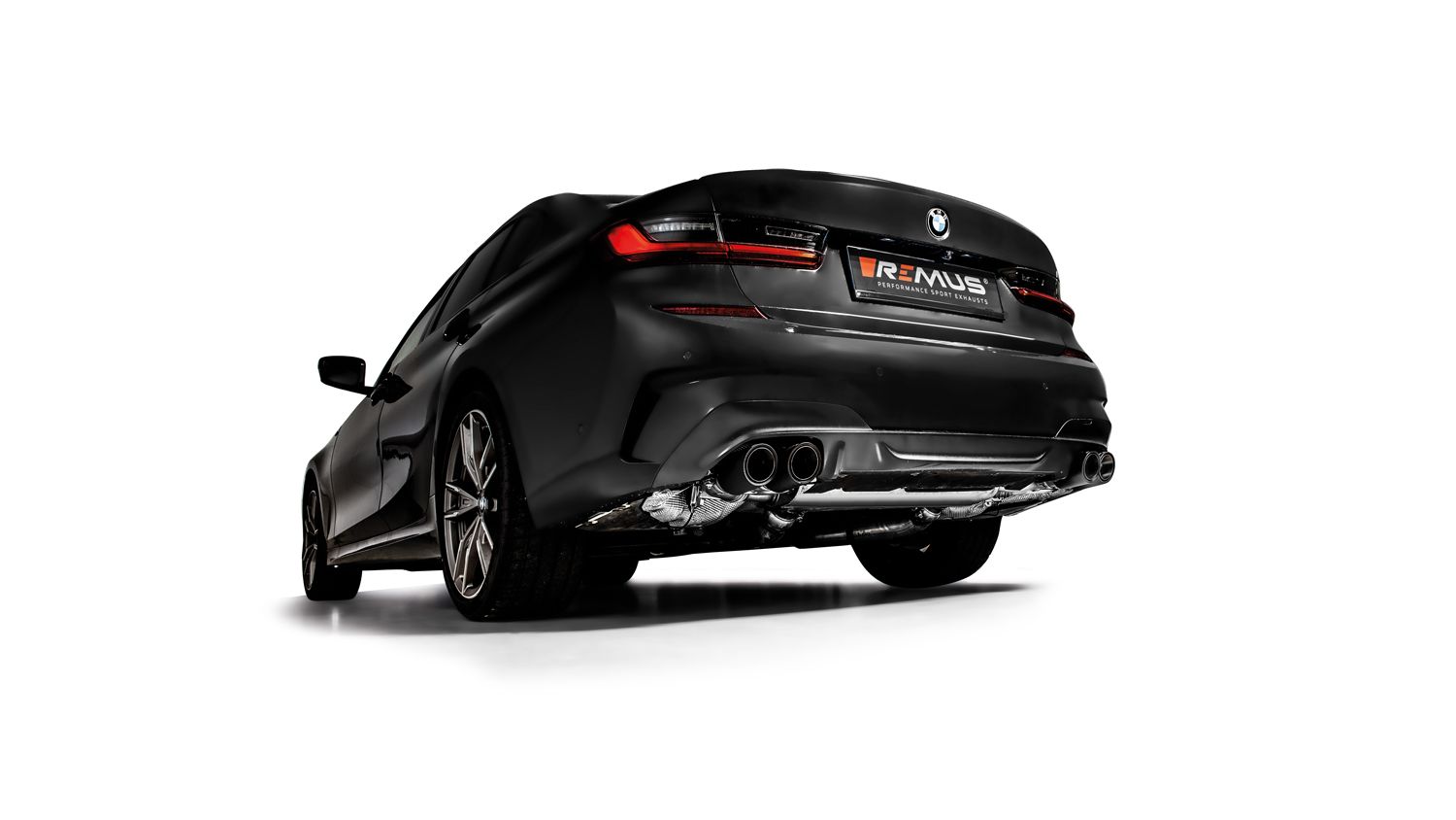 Sport Exhaust Bundle for the BMW G20 Limo G21 Touring G22 Coupe G26 Gran Coupe Racing Sport Silencer | 4x 84mm Street Race Chrome Tips