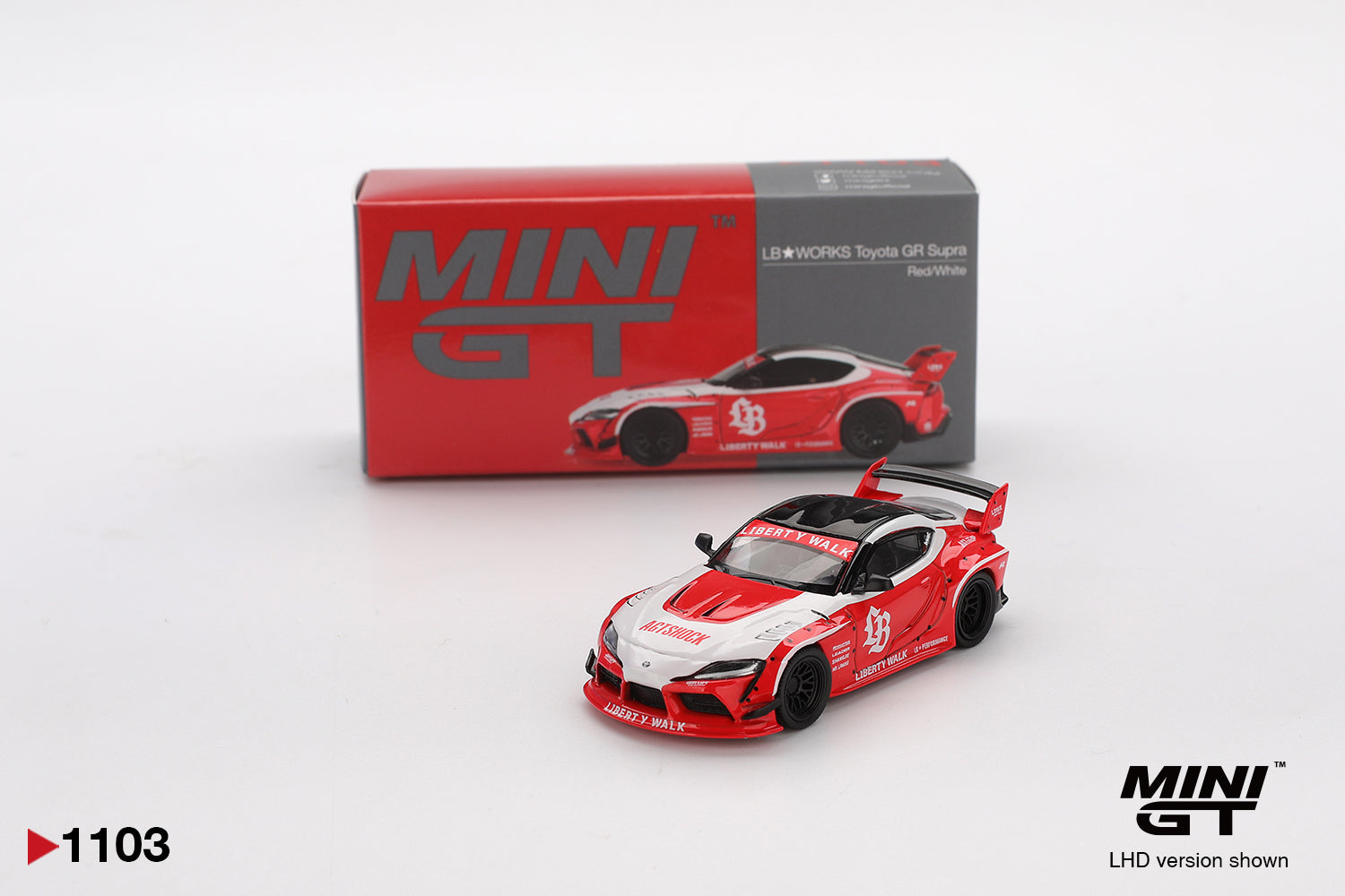 Mini GT - 1/64 Toyota GR Supra LB-WORKS RED/WHITE 2025