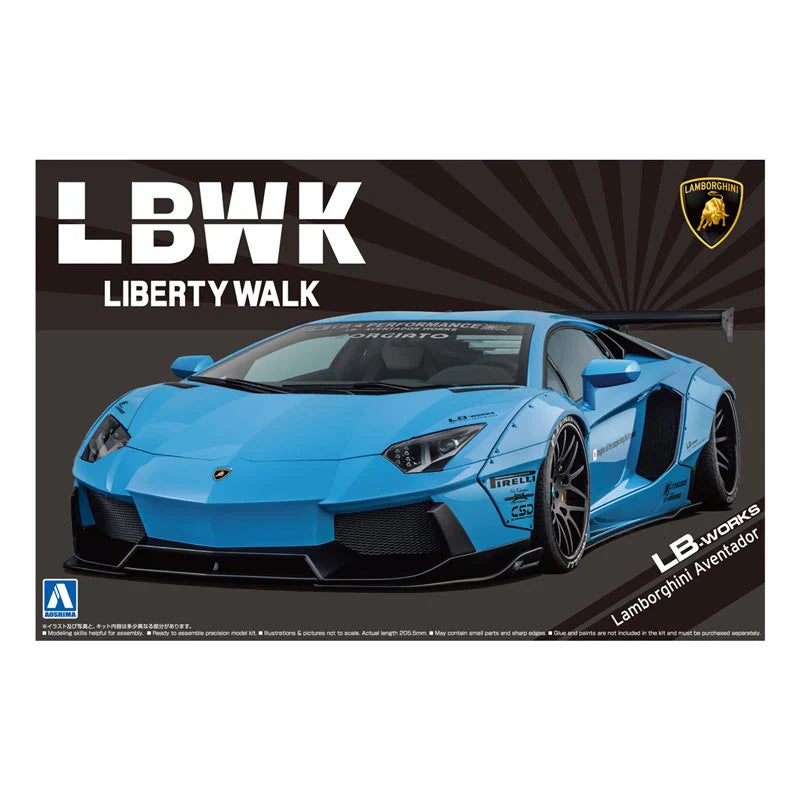 AOSHIMA Plastic model 1/24 LB-WORKS Lamborghini Aventador ver.1 SkyBlue