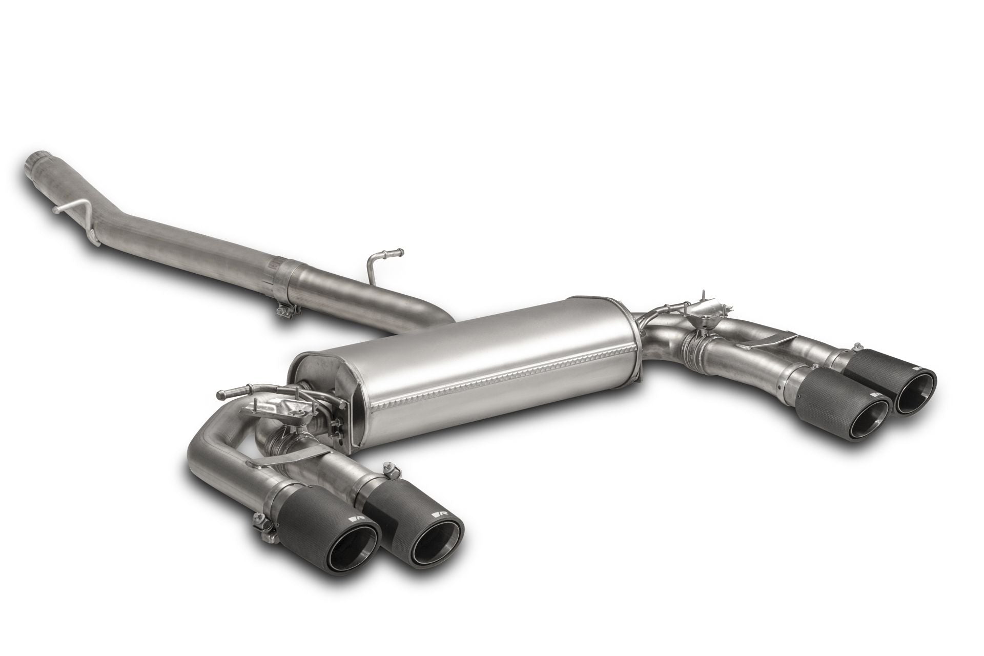 GPF-Back Exhaust System for Cupra Ateca 5FP / Facelift 4x 102mm Black Chrome Straight Cut Tips