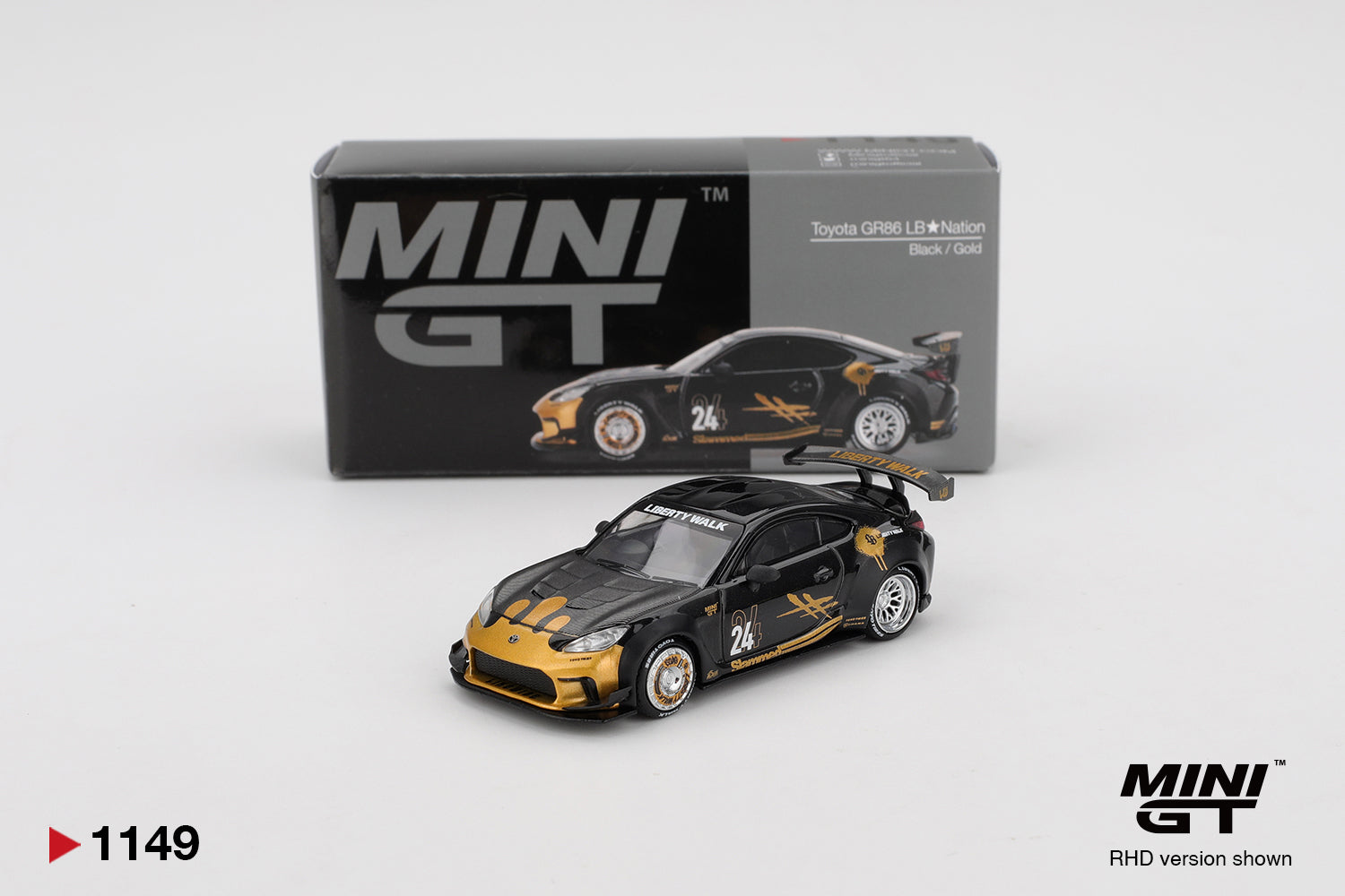 Mini GT - 1/64 Toyota Supra GR LB Nation - BLACK & GOLD
