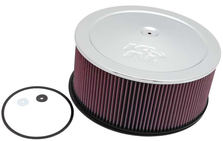 K&N - Round Air Filter Assembly - 7-5/16" FLANGE, 14"DIA, 7-1/2"H (60-1255)