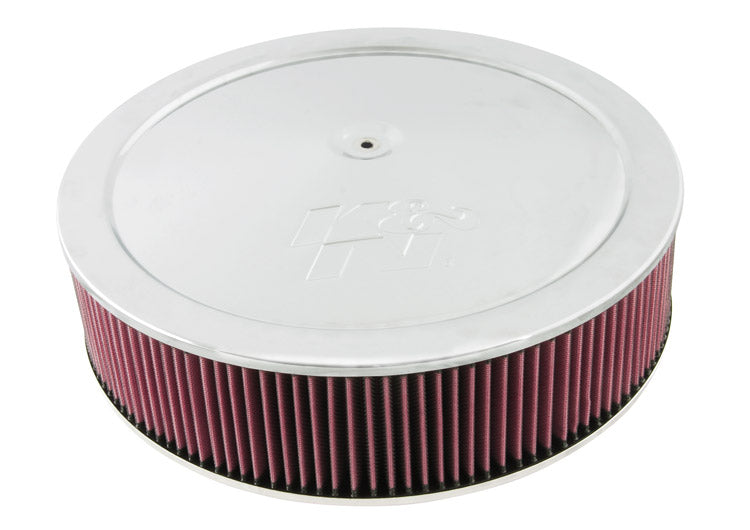 K&N - Round Air Filter Assembly - 7-5/16" FLANGE, 16"DIA, 4-1/16"H, 1" DROP BASE (60-1641)
