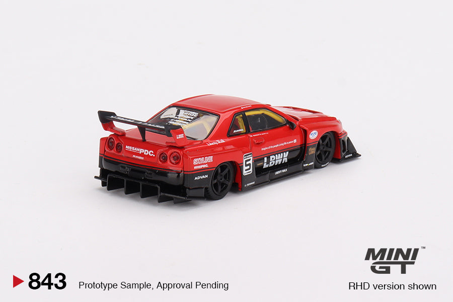 Mini GT - 1/64 Nissan LB-ER34 Super Silhouette SKYLINE Red/Black