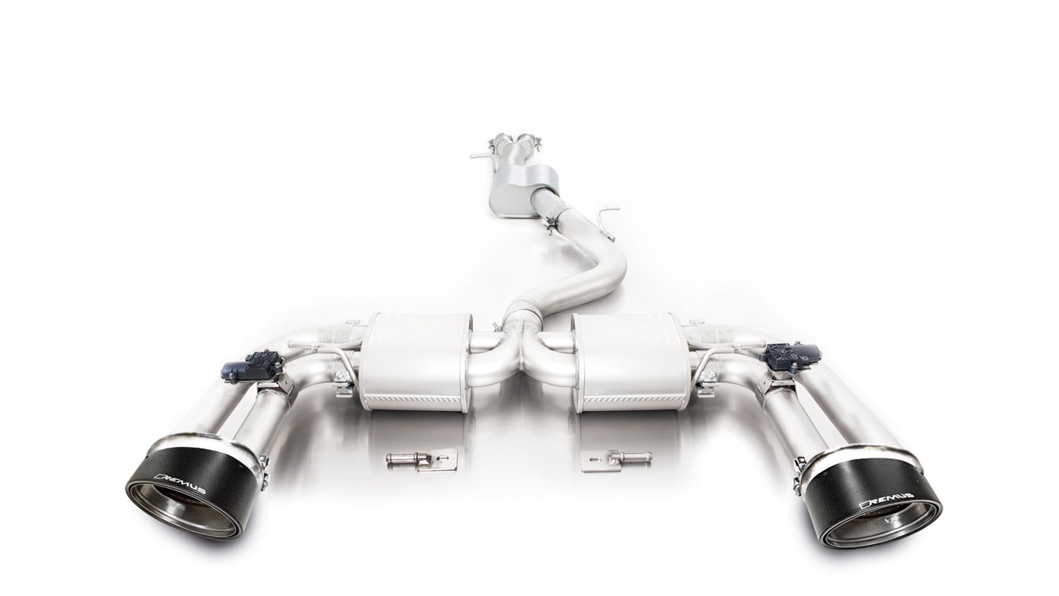 GPF-Back Exhaust for Audi RS3 Limo/Sportback Quattro 8V (MY 2017-) Front Section | 4x 84mm Street Race Black Chrome Tips