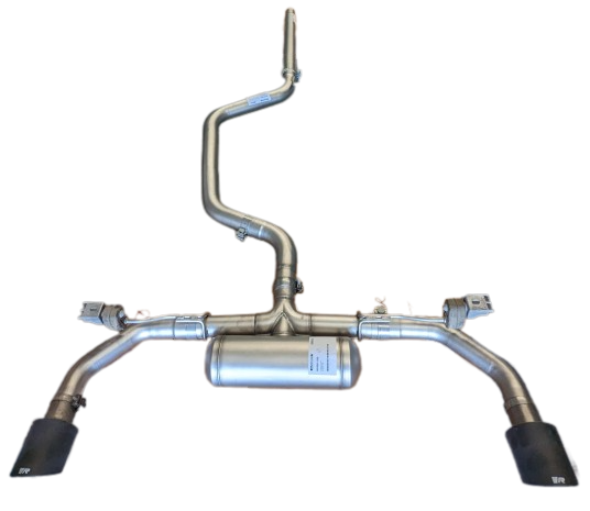 GPF-Back Exhaust System for VW Golf 8 CD Resonated | 2x 100mm Titanium Black Tips (#1)
