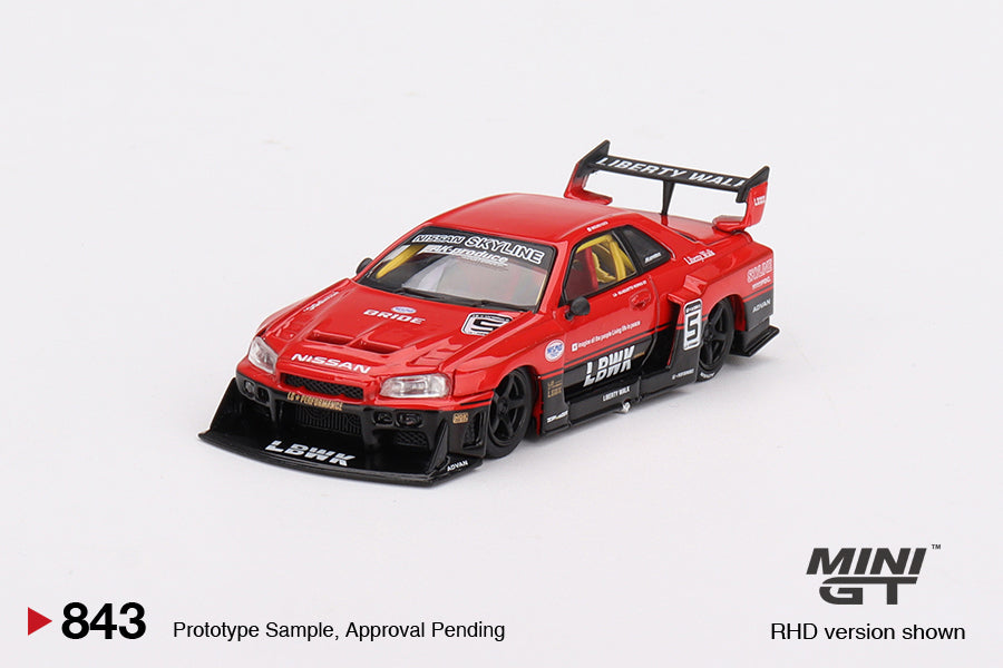 Mini GT - 1/64 Nissan LB-ER34 Super Silhouette SKYLINE Red/Black