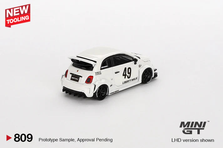 MINI GT - 1/64 Fiat 595 Abarth LB-Works (WHITE)