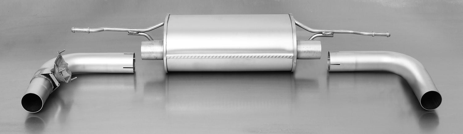 Sport Exhaust System for Audi TT Coupe & Cabrio 8S Quattro Cat-Back | 2x 100mm Titanium Brushed Tips
