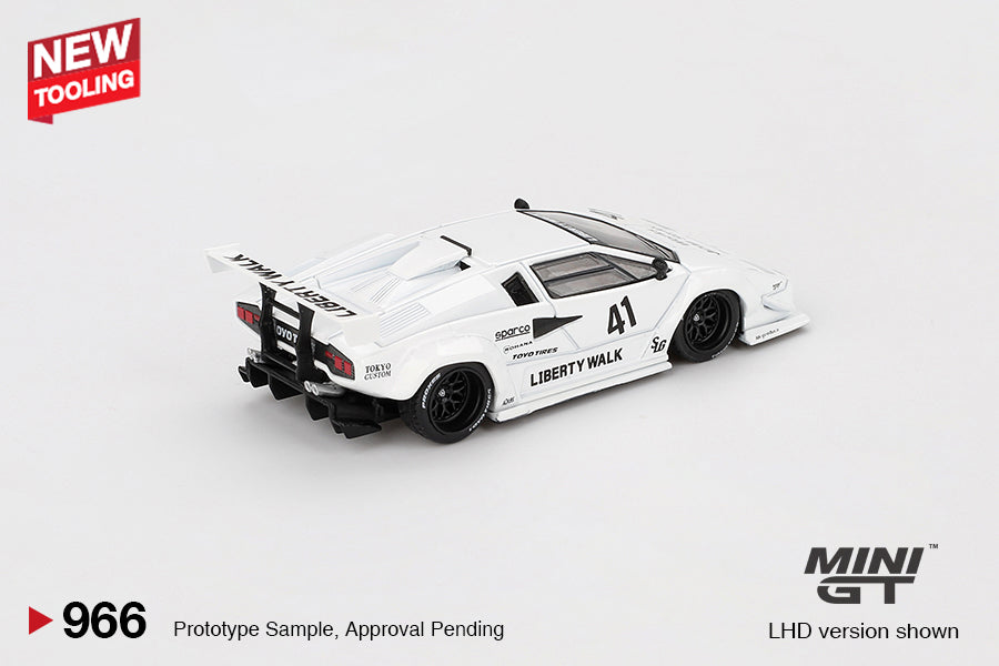 Mini GT - 1/64 Lamborghini Countach LB-Works White Tokyo Auto Salon 2024