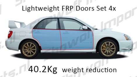 Subaru Impreza WRX/STI 00-07 Set of 4 Doors Lightweight FRP