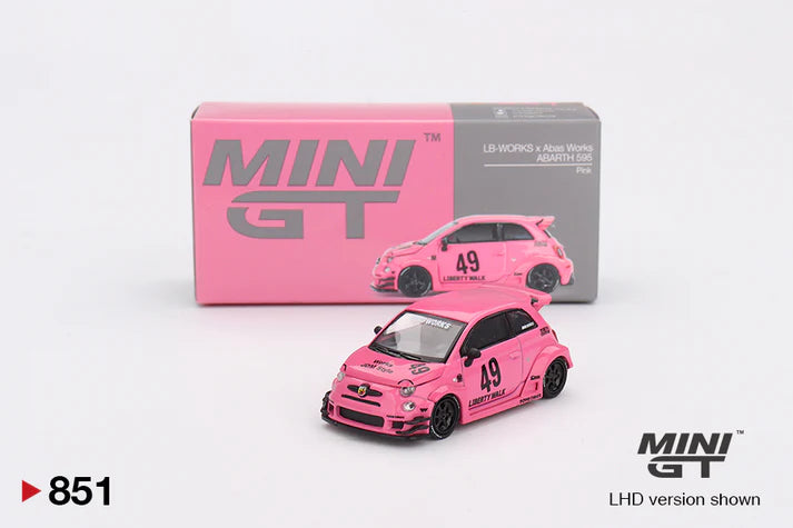 MINI GT - 1/64 Fiat Abarth Abas Works PINK