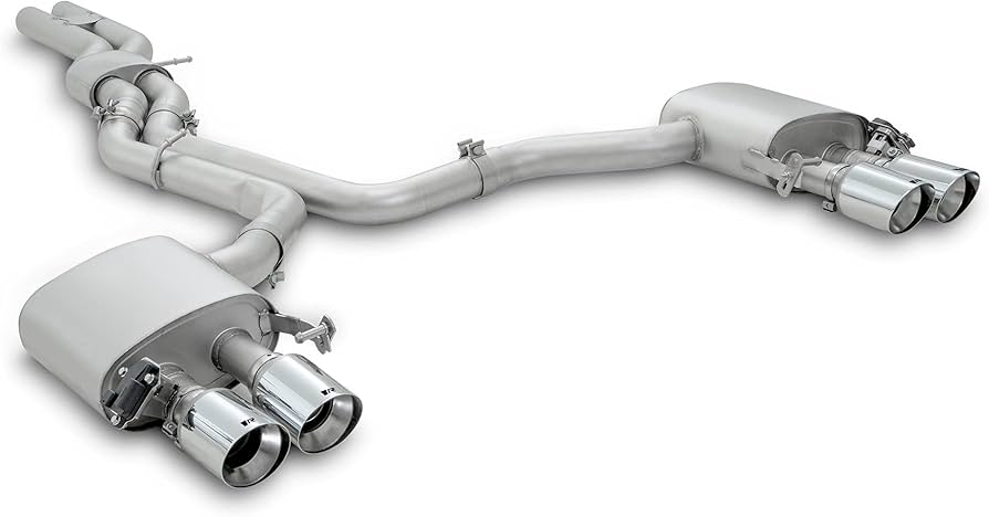 Sport Exhaust System for Audi RS6/RS7 Type C8 Mid Silencer + Racing Sport Silencer | 4x 102mm Carbon Tips