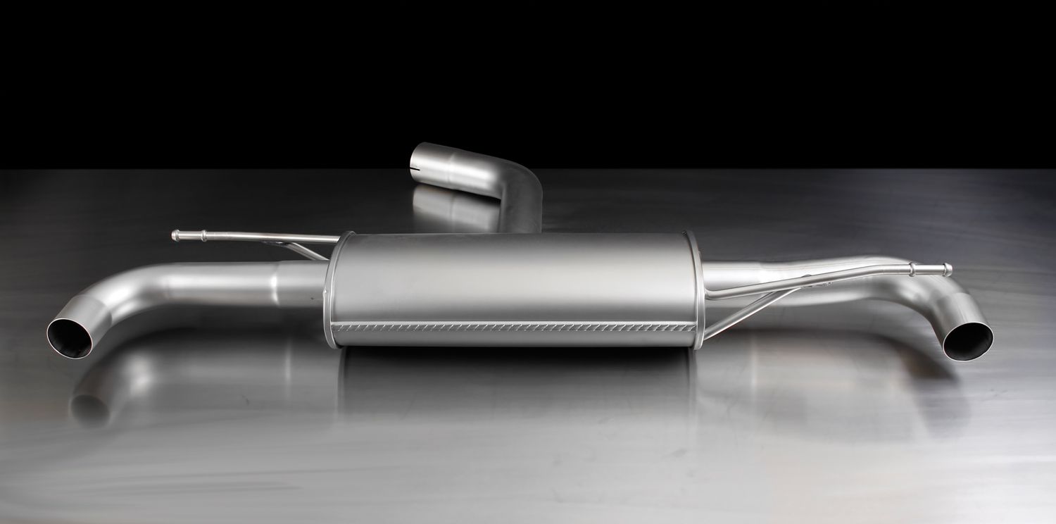 Sport Exhaust for VW Golf 6 1K 2x 100mm Titanium Black Tips