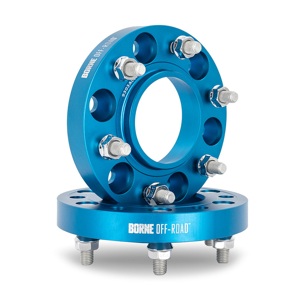 Borne Off-Road Wheel Spacers, 6x139.7, 93.1, 25, M12, Blue