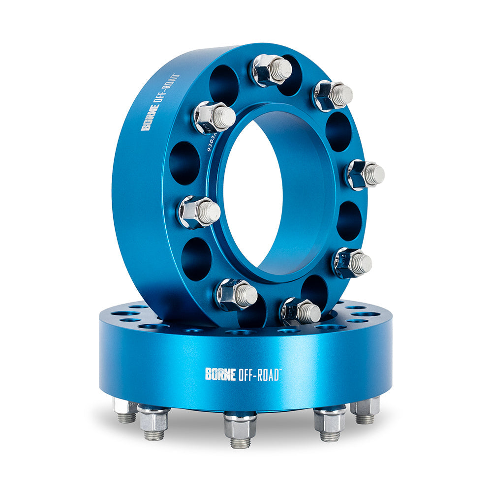 Borne Off-Road Wheel Spacers, 8x165.1 116.7, 50, M14, Blue