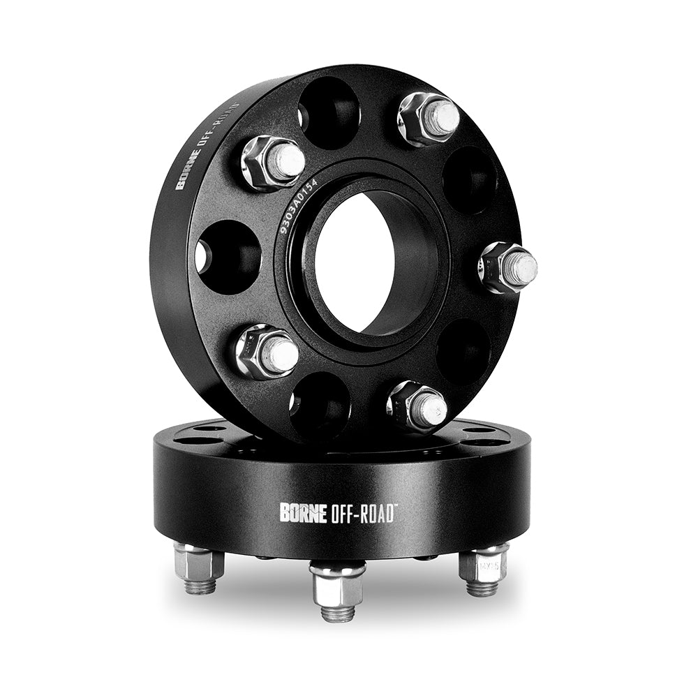 Borne Off-Road Wheel Spacers, 5x127, 71.6, 38.1, M14, Black