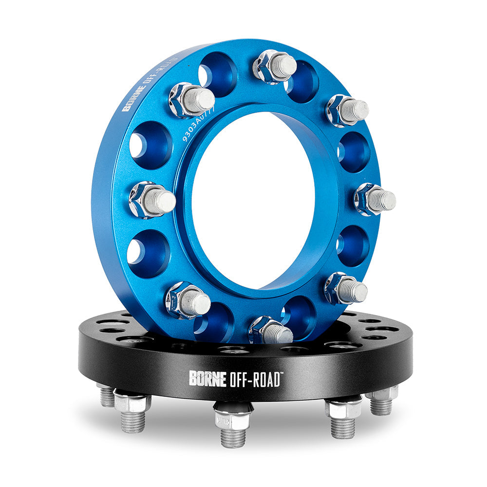 Borne Off-Road Wheel Spacers, 8X165.1, 121.3, 38.1, M14, Blu