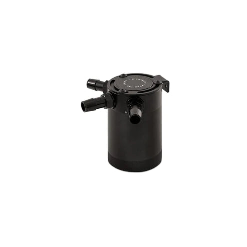 Universal Compact Baffled Oil Catch Can Kit 3-Port Black Mishimoto