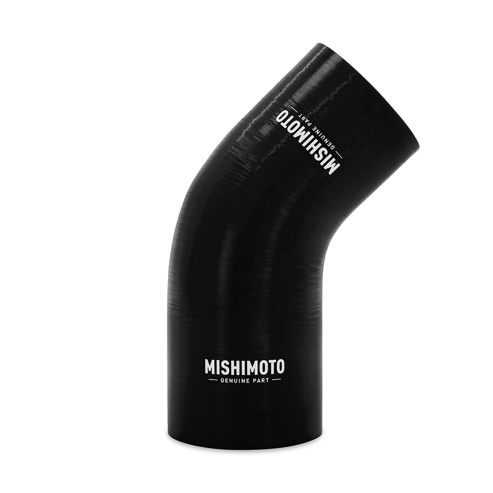 Silicone Reducer Coupler, 45 Degree, 2.5" to 2.75", Black