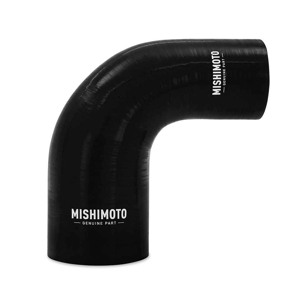 Silicone Reducer Coupler, 90 Degree, 2.5" to 3", Black