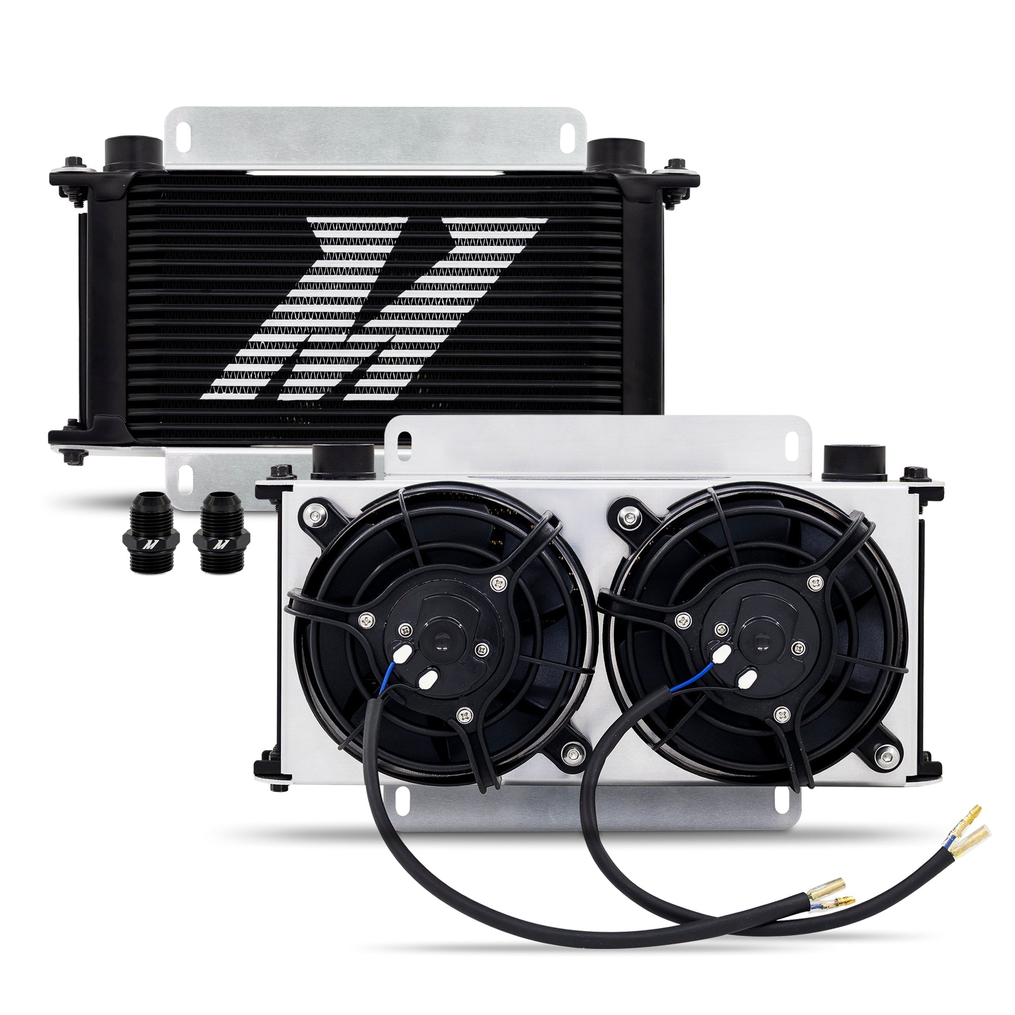 Universal Oil Cooler Kit, 19-Row Cooler + 2x 5" Fans
