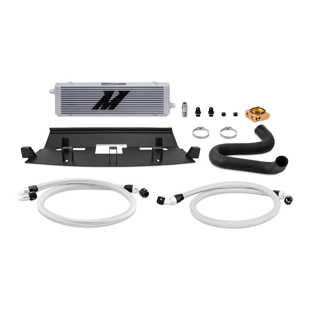 Ford Mustang GT 18+ Oil Cooler Kit Silver Thermostatic Mishimoto