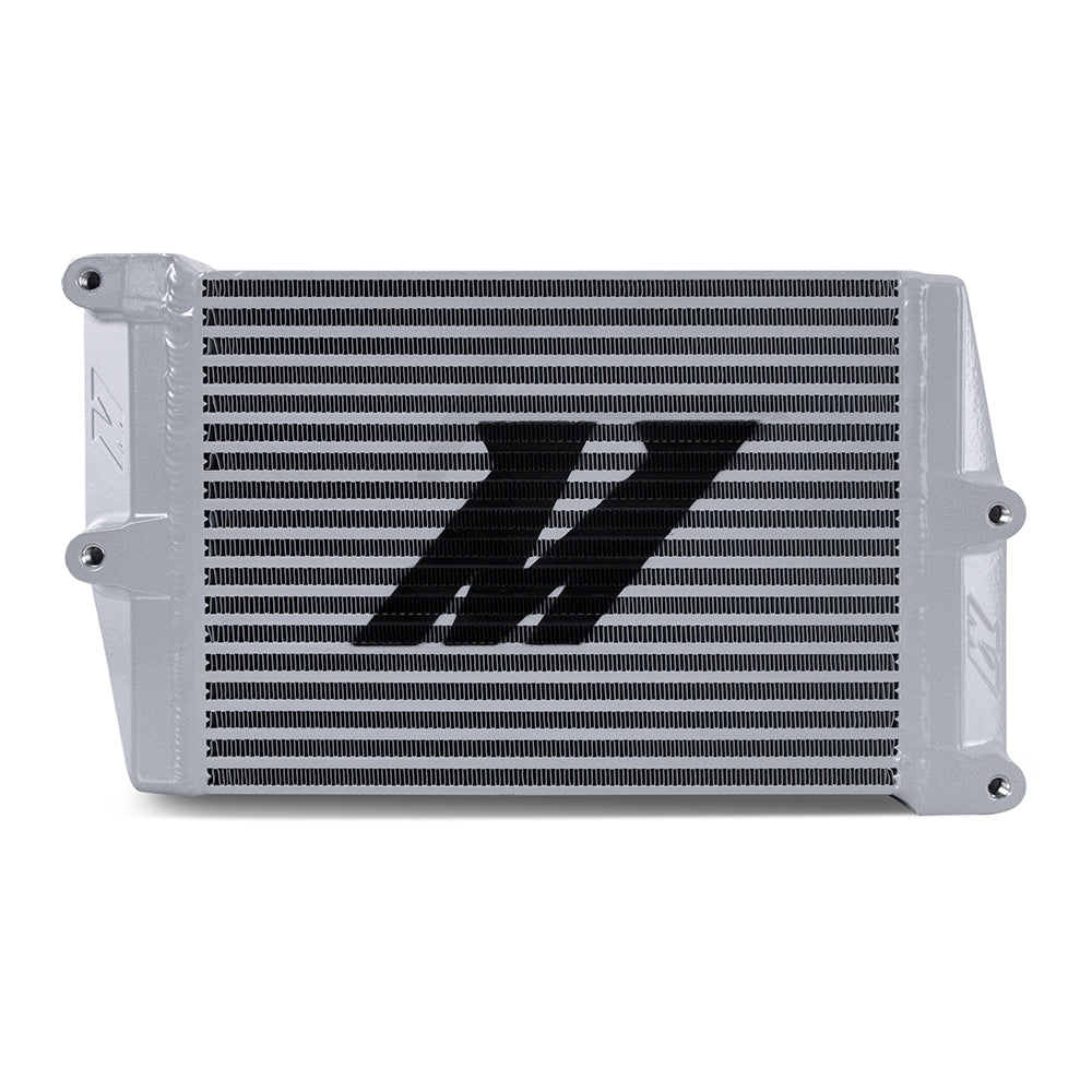 Heavy-Duty Oil Cooler 10" Opposite-Side Outlets Silver Mishimoto