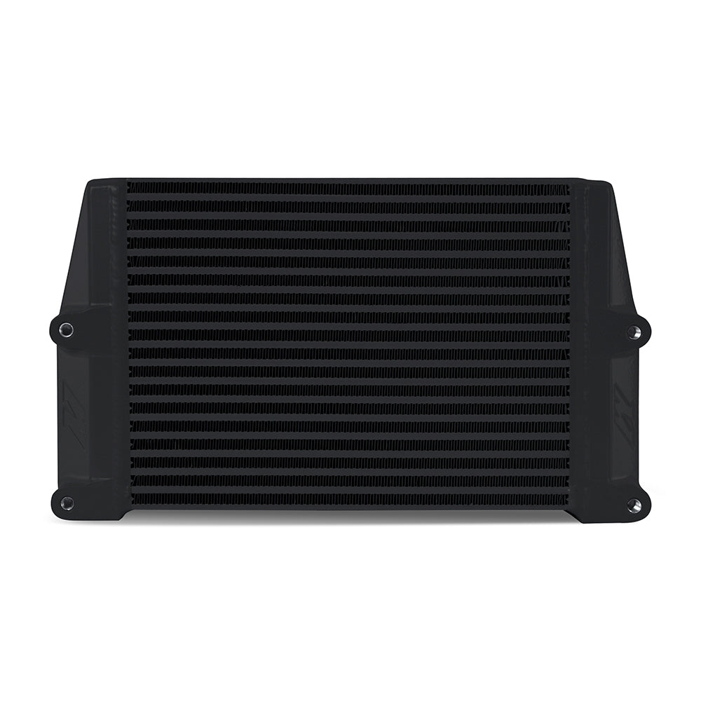 Heavy-Duty Oil Cooler 10" Same-Side Outlets Black Mishimoto