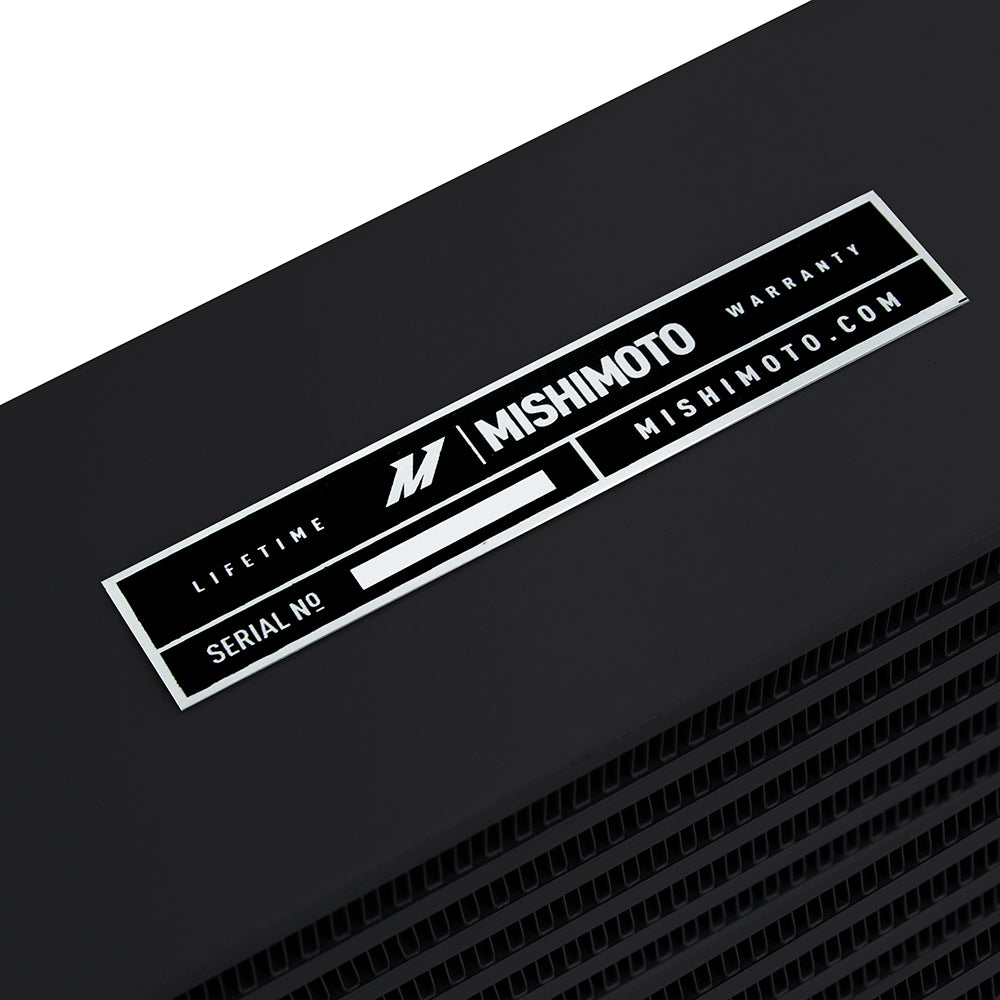 Heavy-Duty Oil Cooler 10" Same-Side Outlets Black Mishimoto