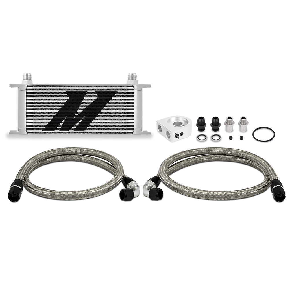 Universal Oil Cooler Kit 16-Row Silver Mishimoto