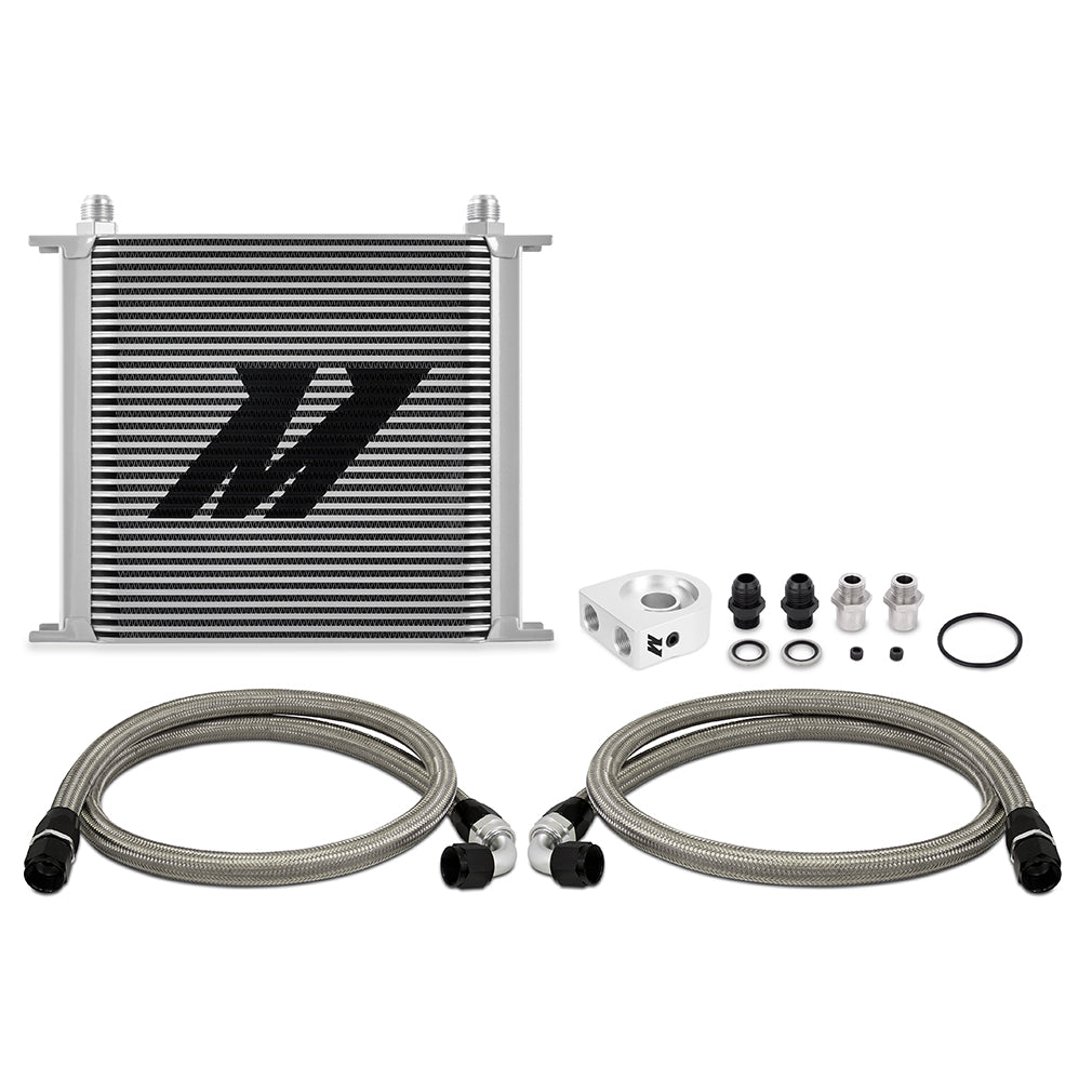Universal Oil Cooler Kit 34-Row Silver Mishimoto