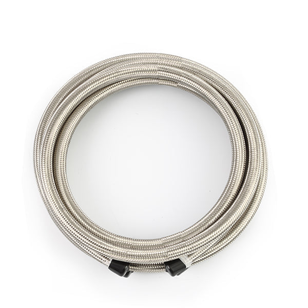 Braided -6AN 15Ft. Hose, Stainless