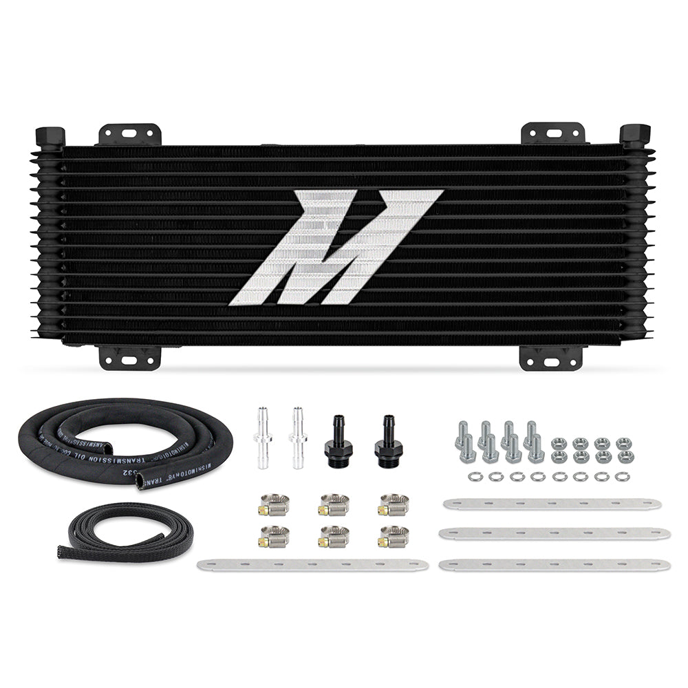 Universal Stacked Plate Trans Cooler 13 Row Black Mishimoto