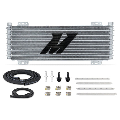 13-Row Stacked Plate Transmission Cooler Silver Mishimoto