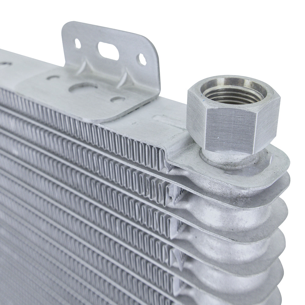 13-Row Stacked Plate Transmission Cooler Silver Mishimoto