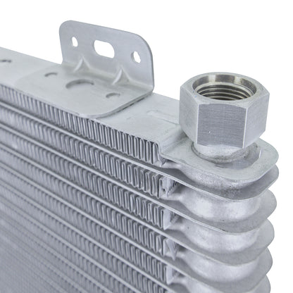 13-Row Stacked Plate Transmission Cooler Silver Mishimoto