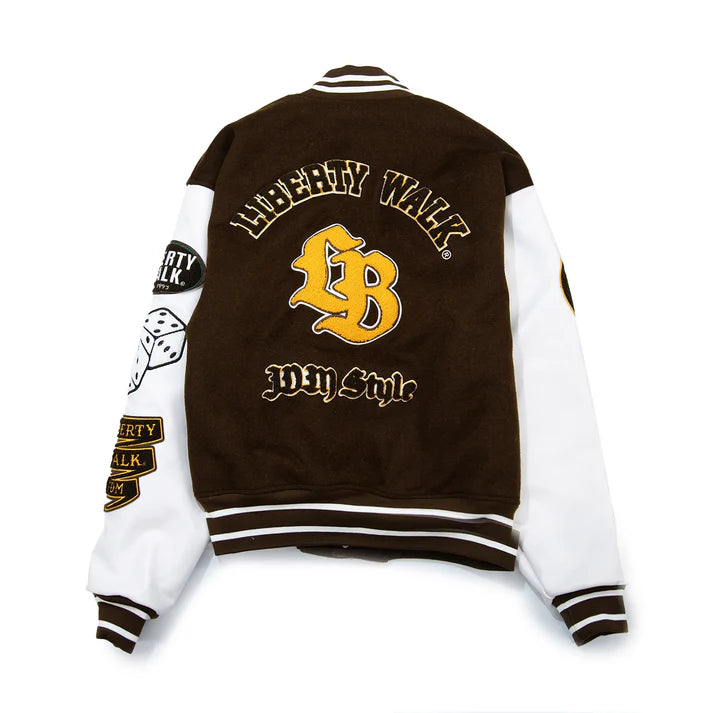 LB LIberty Walk Brown Heavyweight Stadium Jacket