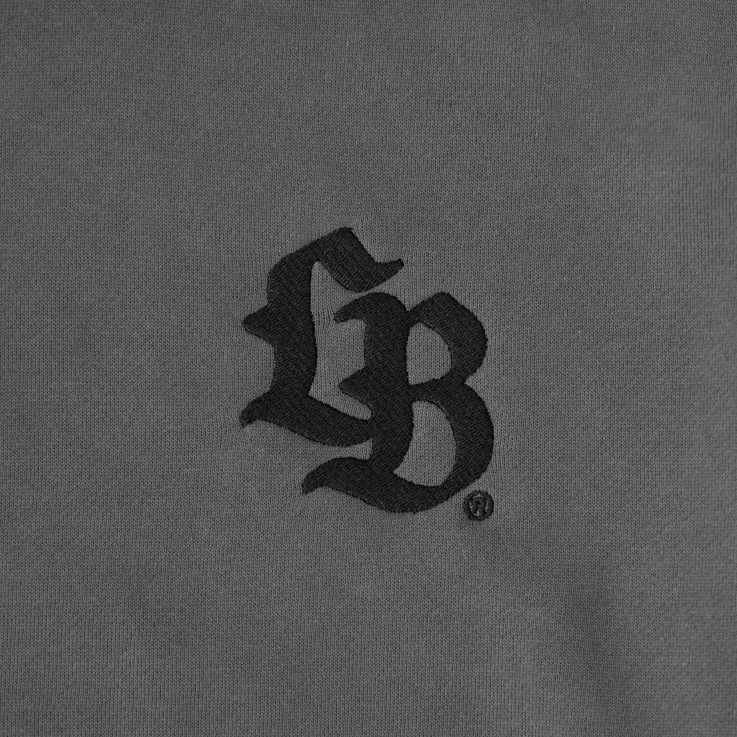 LB Thorn Embroidery Logo Hoodie Grey with Black