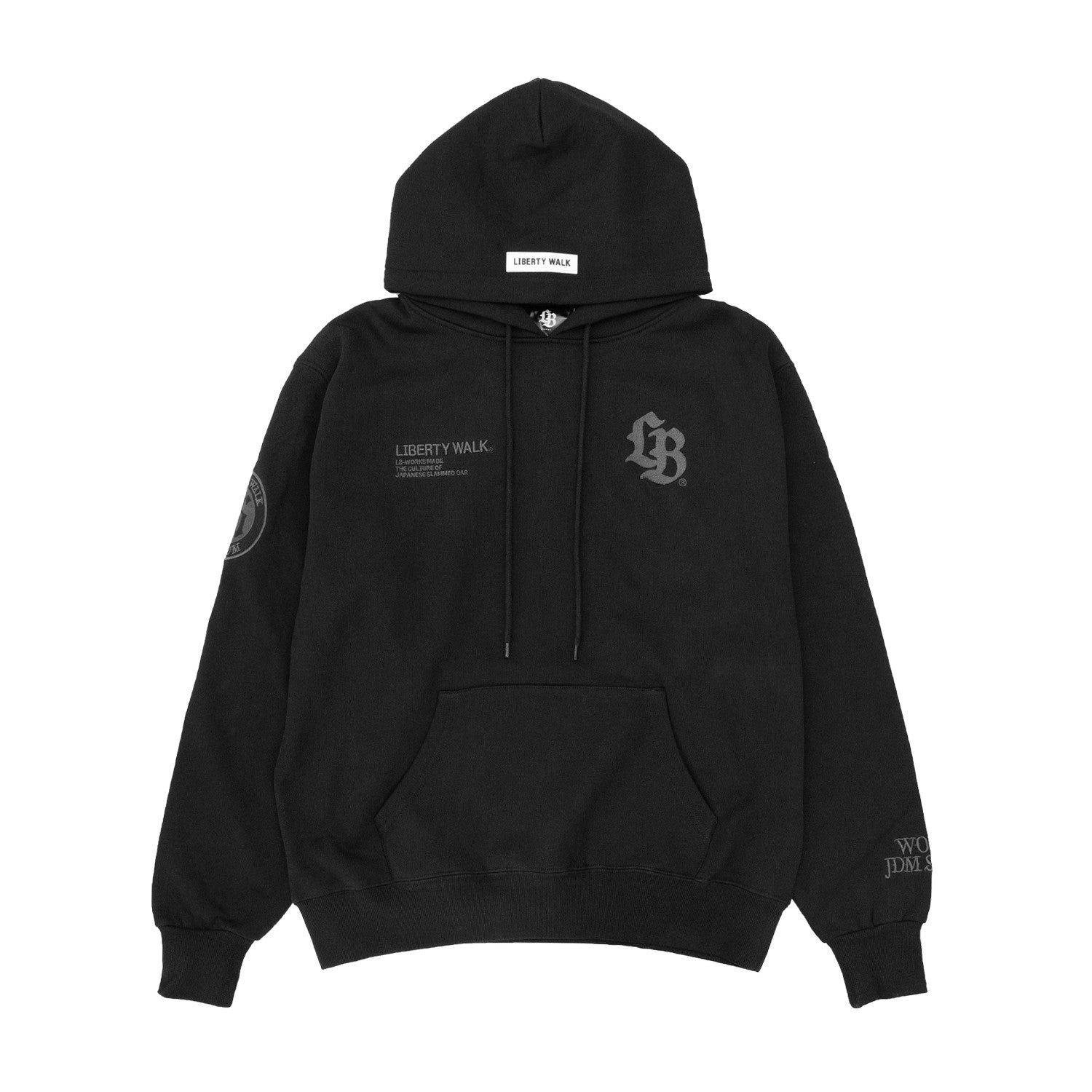 LB Thorn Embroidery Logo Hoodie Black with Grey