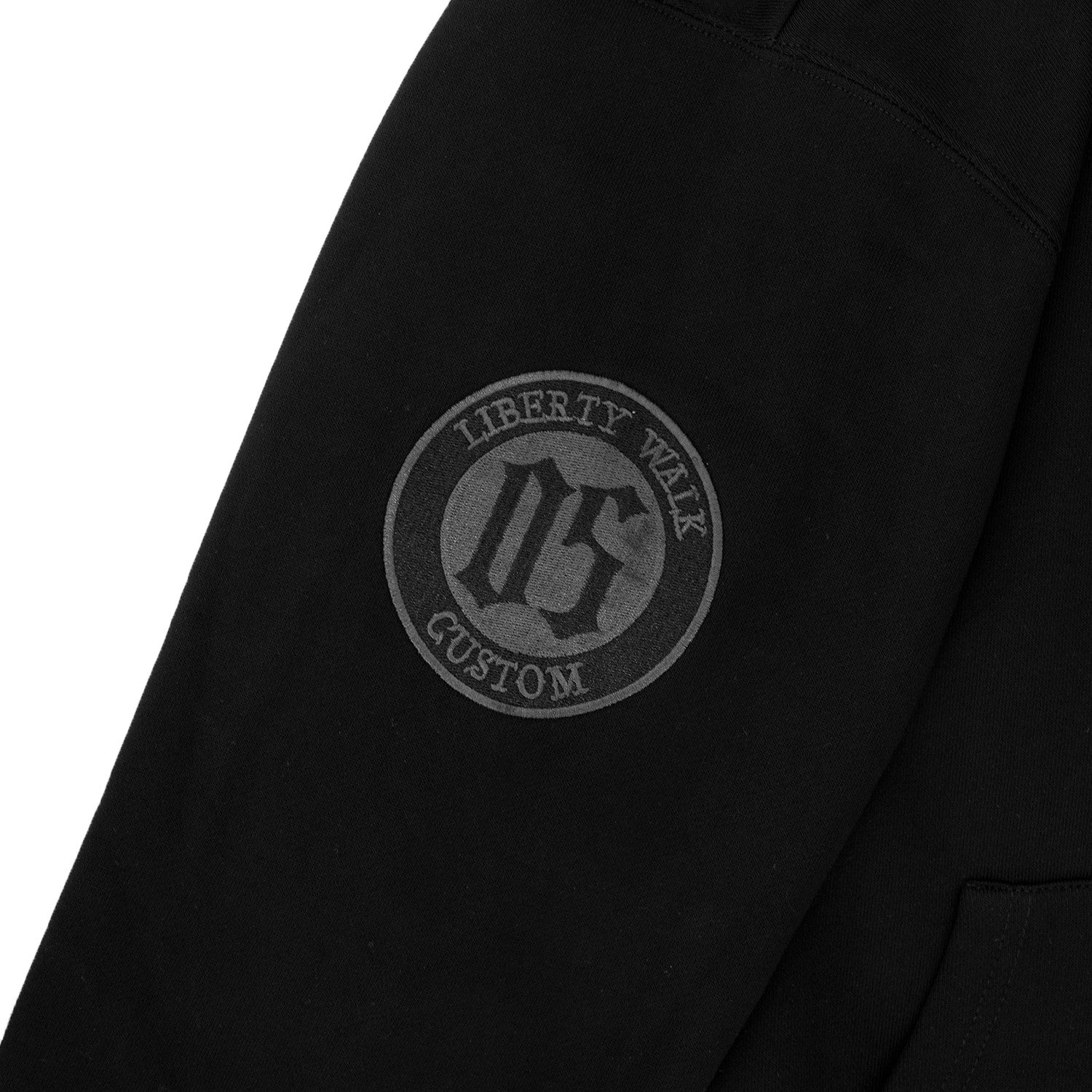 LB Thorn Embroidery Logo Hoodie Black with Grey