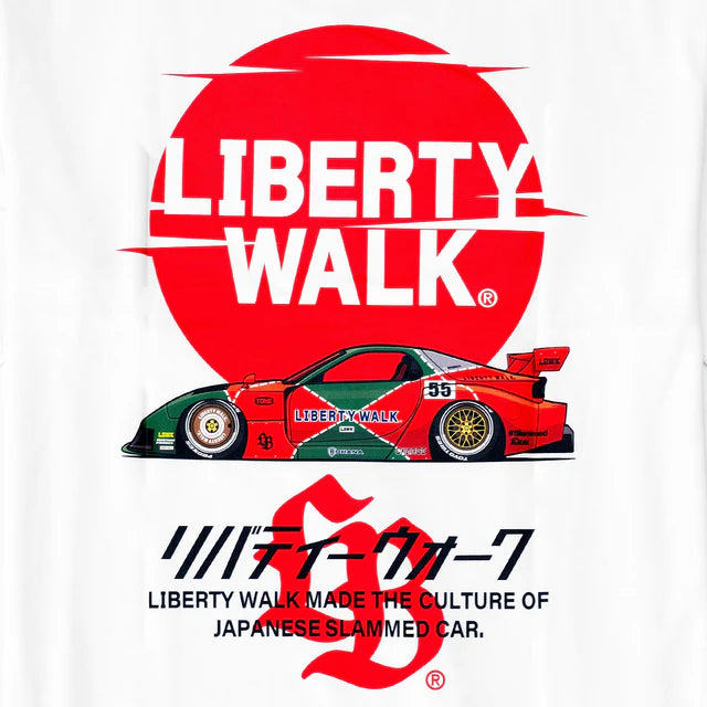 LB Sunrise Logo FD RX7 Tee -  White