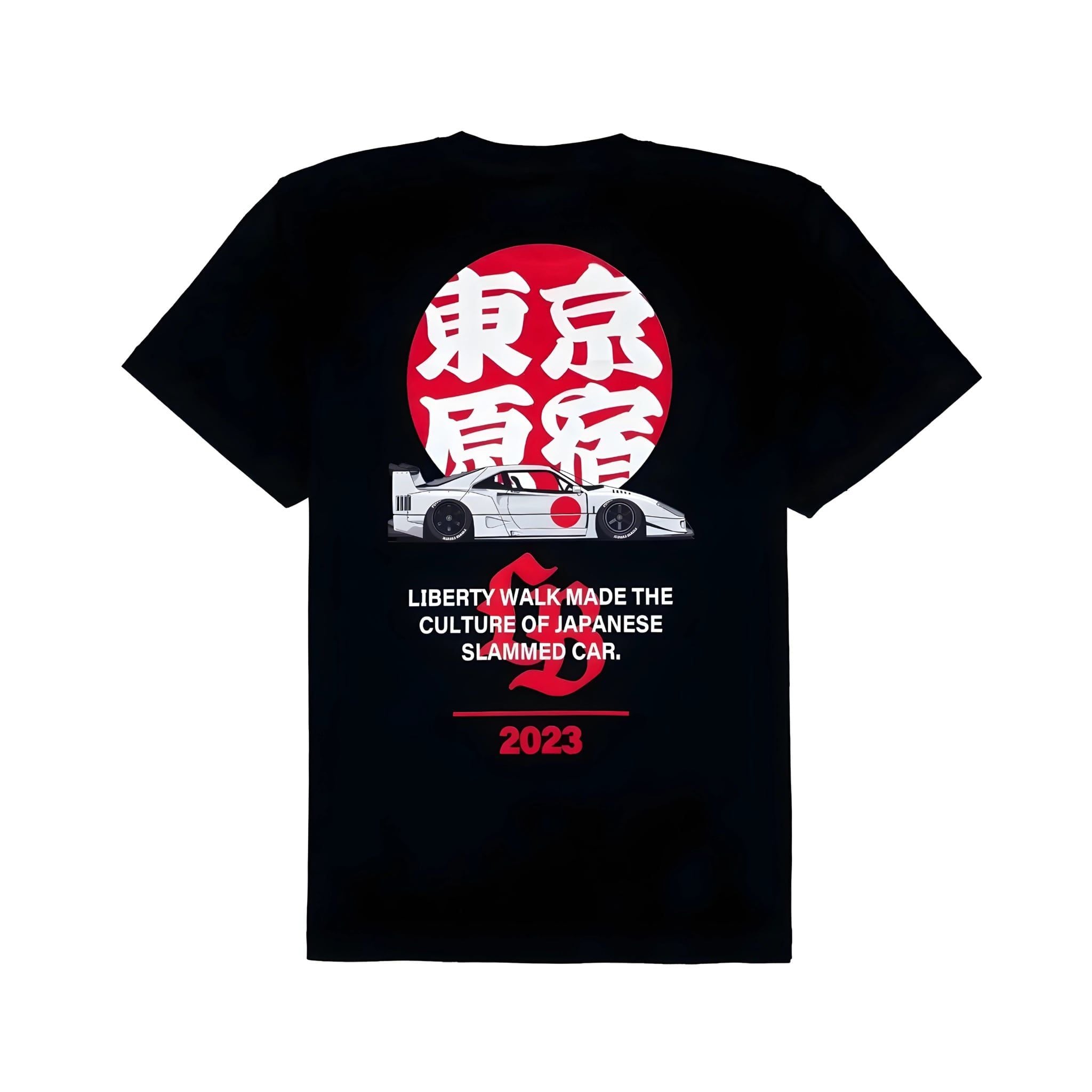 LBWK JDM Graphic F40 T-Shirt  BLACK