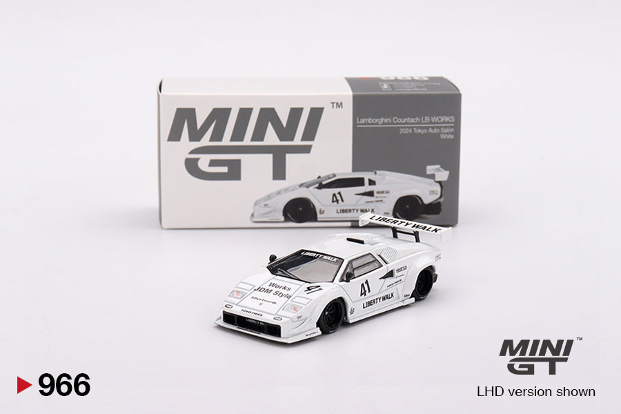 Mini GT - 1/64 Lamborghini Countach LB-Works White Tokyo Auto Salon 2024